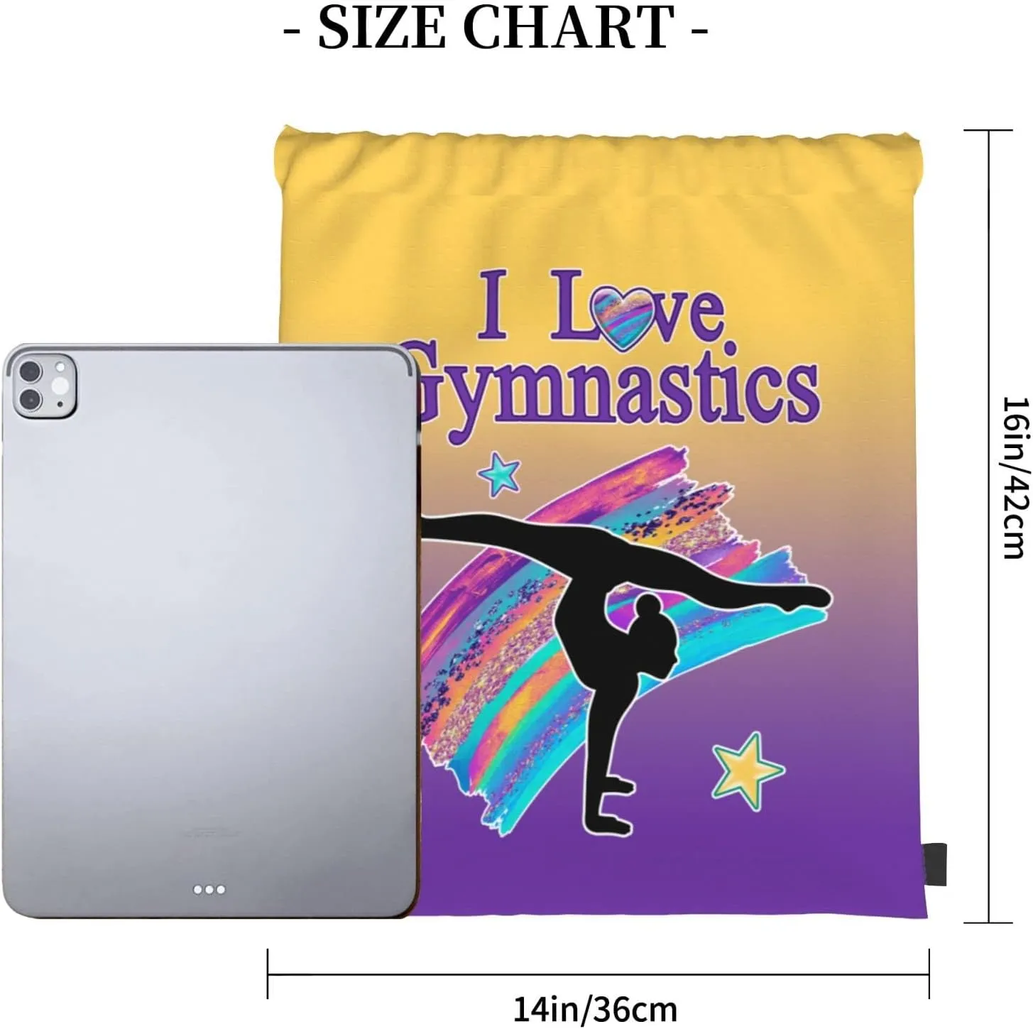 Gymnastics Drawstring Bags For Women Gymnast Drawstring Backpack Water Resistant String Bag Sports Gym Bag