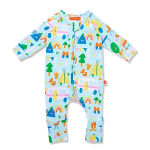 Halcyon Nights Happy Campers Long Sleeve Zipsuit