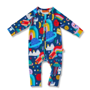Halcyon Nights Long Sleeve Zipsuit - Rocket Ride