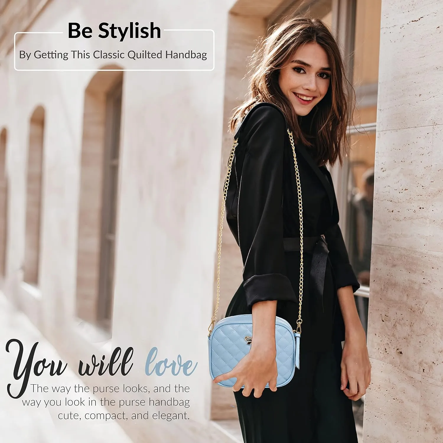 Hanbella Small Crossbody Bags for Women and Girls, Cute PU Leather Purses and Handbags for Teens, Women's Wristlet Clutch