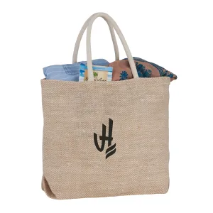 Herringbone Jute Tote