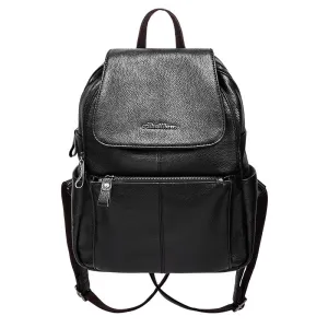 High Quality PU Leather Women Backpack Fashion Solid School Bags