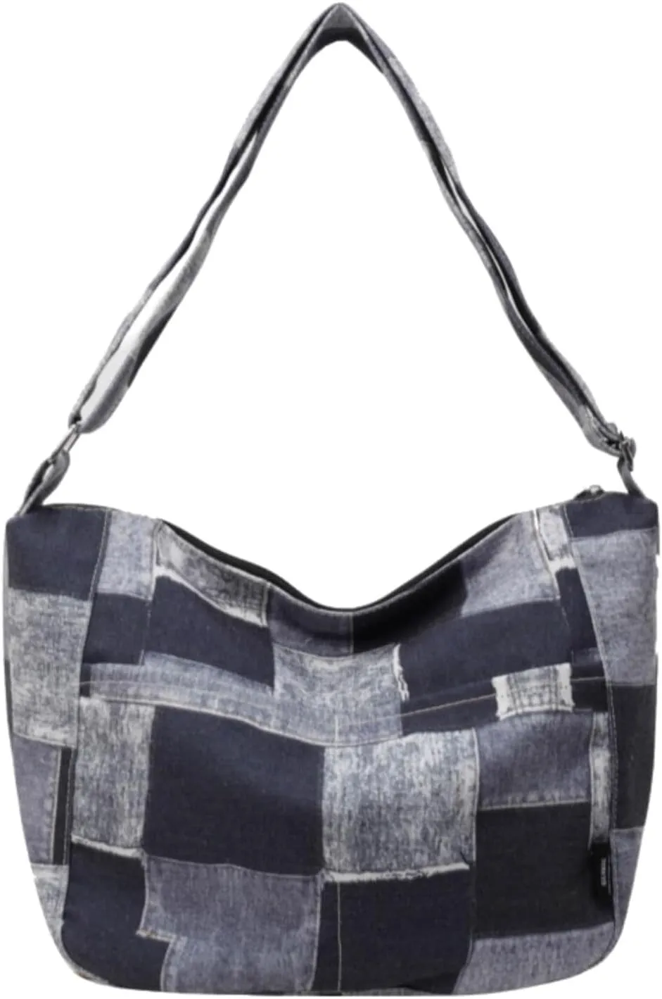 Hippie Crossbody Bags for Women 2024, Y2K Denim Messenger Tote Bag, Canvas Shoulder Boho Purse for Casual Travel