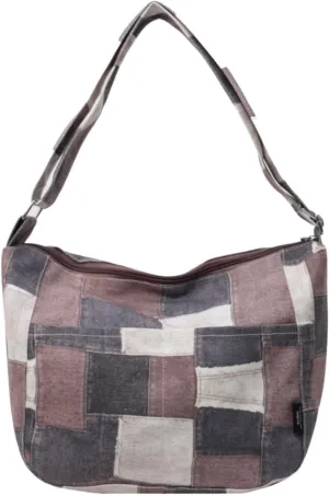 Hippie Crossbody Bags for Women 2024, Y2K Denim Messenger Tote Bag, Canvas Shoulder Boho Purse for Casual Travel