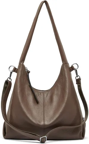 Hobo Bag Purses and Handbags for Women, Genuine Leather Hobo Crossbody Bags, Shoulder Bag with Removable Strap