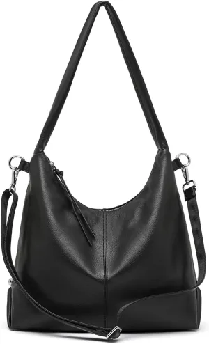 Hobo Bag Purses and Handbags for Women, Genuine Leather Hobo Crossbody Bags, Shoulder Bag with Removable Strap