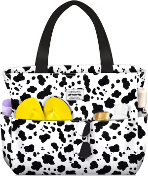 HOMESPON Large Waterproof Beach Bag for Women Sandproof Tote Bag Pool Bag with Zipper and Pockets for Travel Vacation Gym