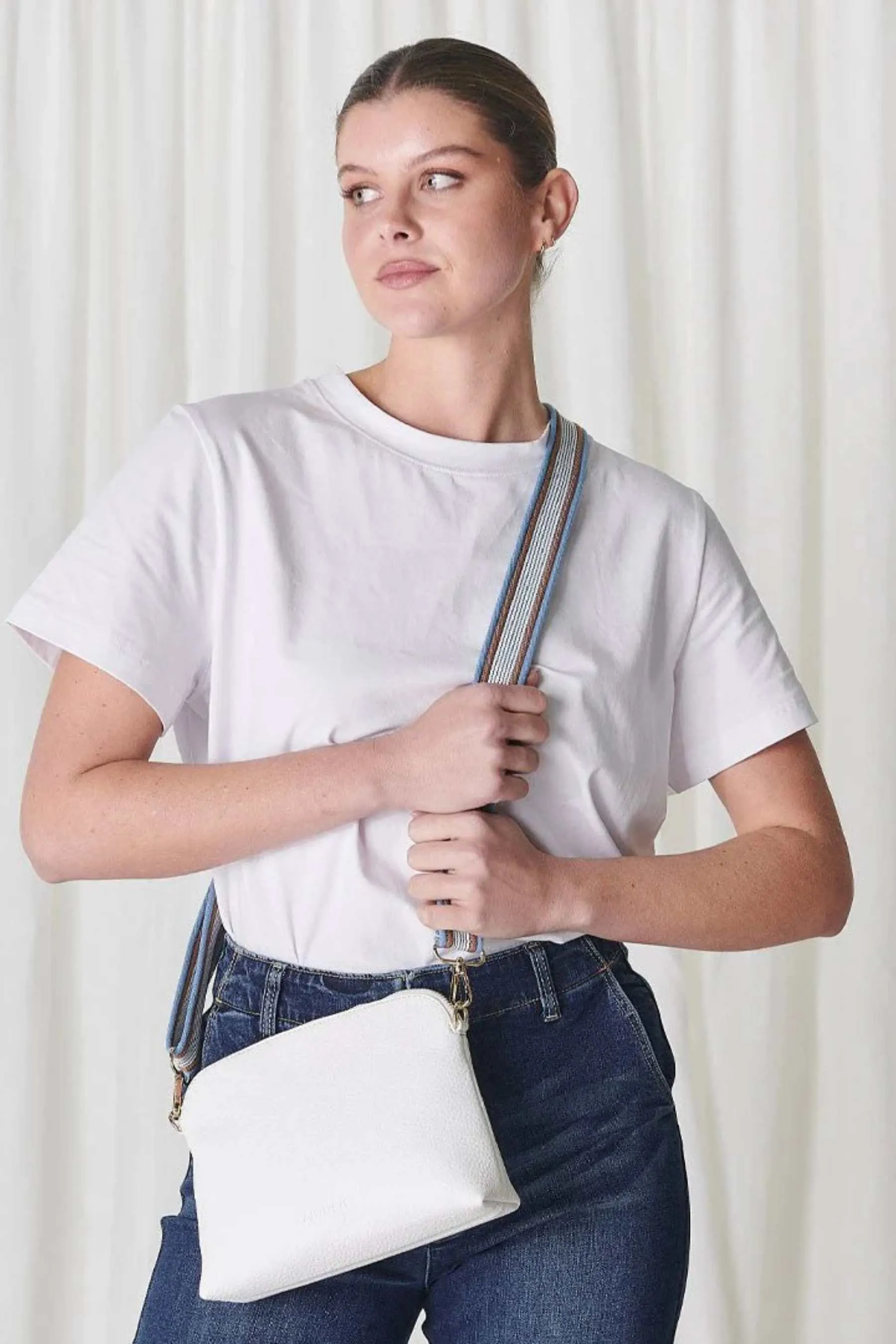 Hudson Cross Body Bag | White