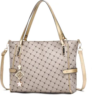 I IHAYNER Vegan Leather Tote Bag Large Handbags for Women Tote Bag Designer Bags with Compartment for Travel Work