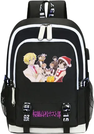 ISaikoy Anime Ouran High School Host Club Backpack Shoulder Bag Bookbag Student School Bag Daypack Satchel A11