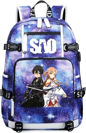 ISaikoy Anime Sword Art Online Backpack Bookbag Daypack School Bag Laptop Shoulder Bag M13