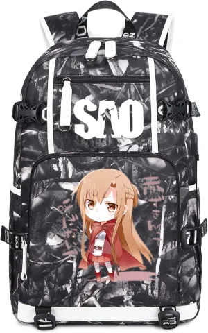 ISaikoy Anime Sword Art Online Backpack Bookbag Daypack School Bag Laptop Shoulder Bag N11
