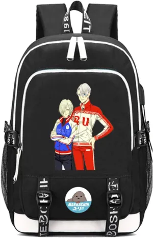 ISaikoy Anime YURI!!! on ICE Backpack Shoulder Bag Bookbag Student Satchel School Bag Daypack 12