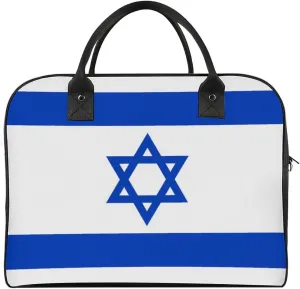 Israel Flag Israeli Star Travel Duffel Bag Weekender Overnight Shoulder Bags Luggage Carrying Tote for Men Women