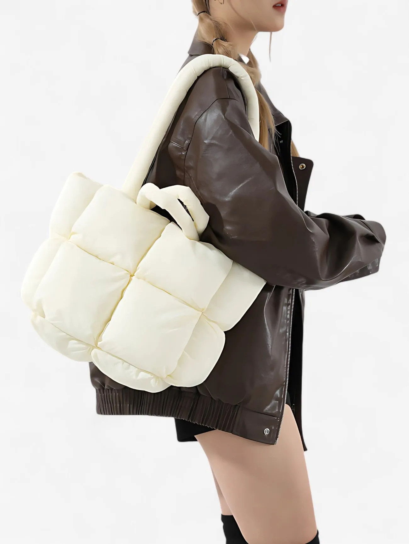 Jada | Women's Large Soft Daily Puffer Tote Bag