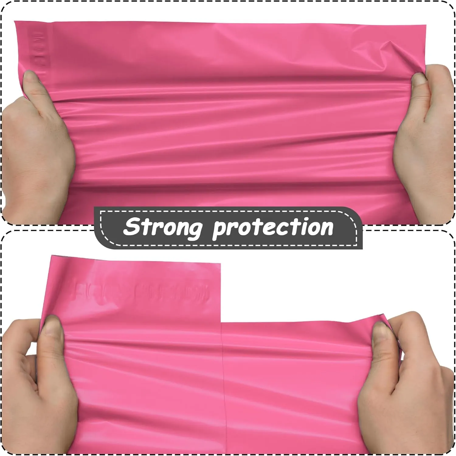 JinRuiKJ Poly Mailers 10x13 Inch 100 Pcs, Strong Adhesive Shipping Bags for Clothing, Durable Thick Mailing Envelopes with Self Seal, Packaging Bags for Small Business - Pink