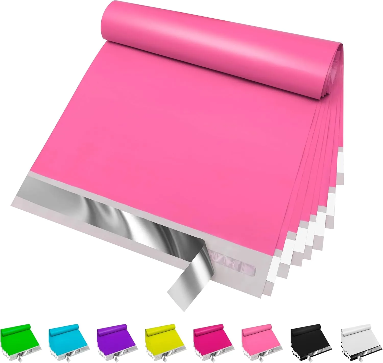 JinRuiKJ Poly Mailers 10x13 Inch 100 Pcs, Strong Adhesive Shipping Bags for Clothing, Durable Thick Mailing Envelopes with Self Seal, Packaging Bags for Small Business - Pink