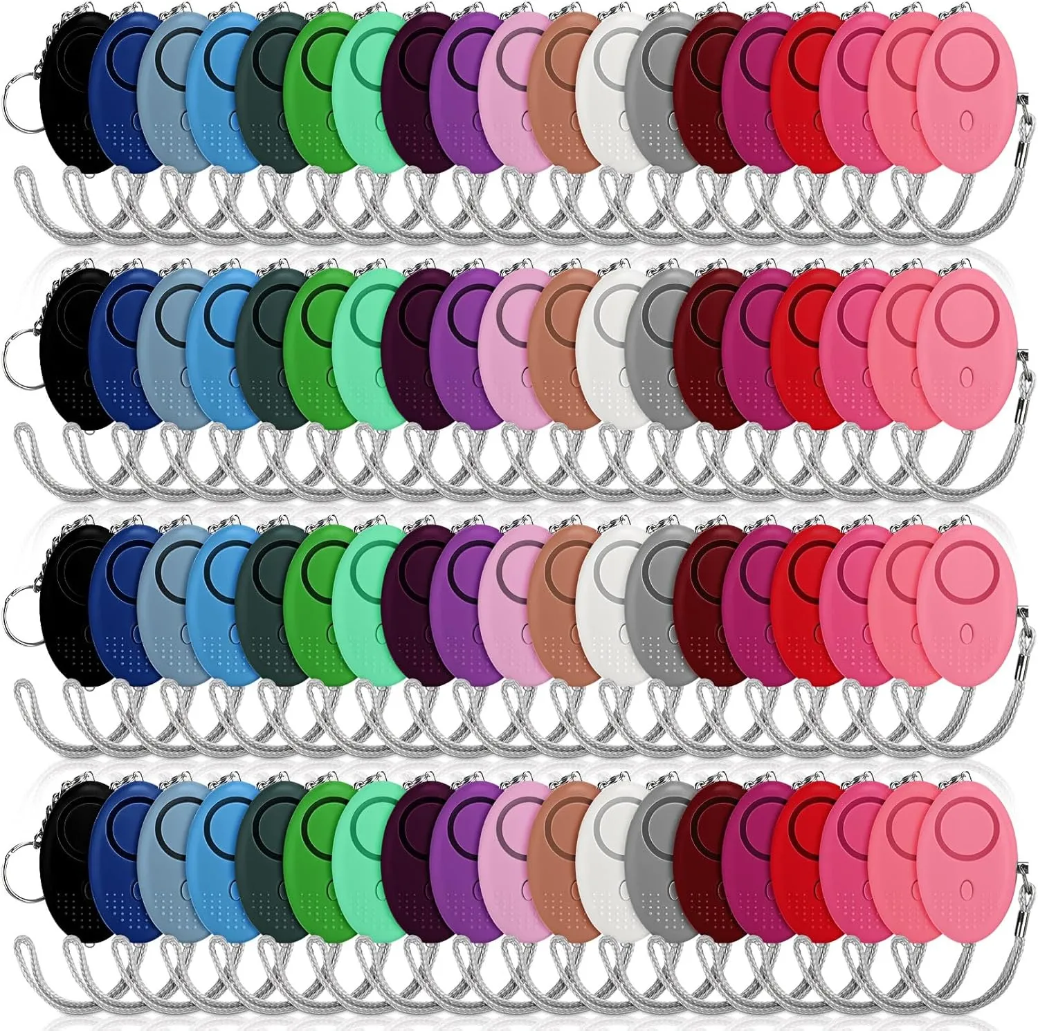 Kanayu 76 Pcs Personal Alarm Bulk 130DB Safe Sound Emergency Safety Self Defense Security Alert Keychain with Led Light Personal Protection Alarm for Women Girls Kids Elderly(Mixed Colors,76)
