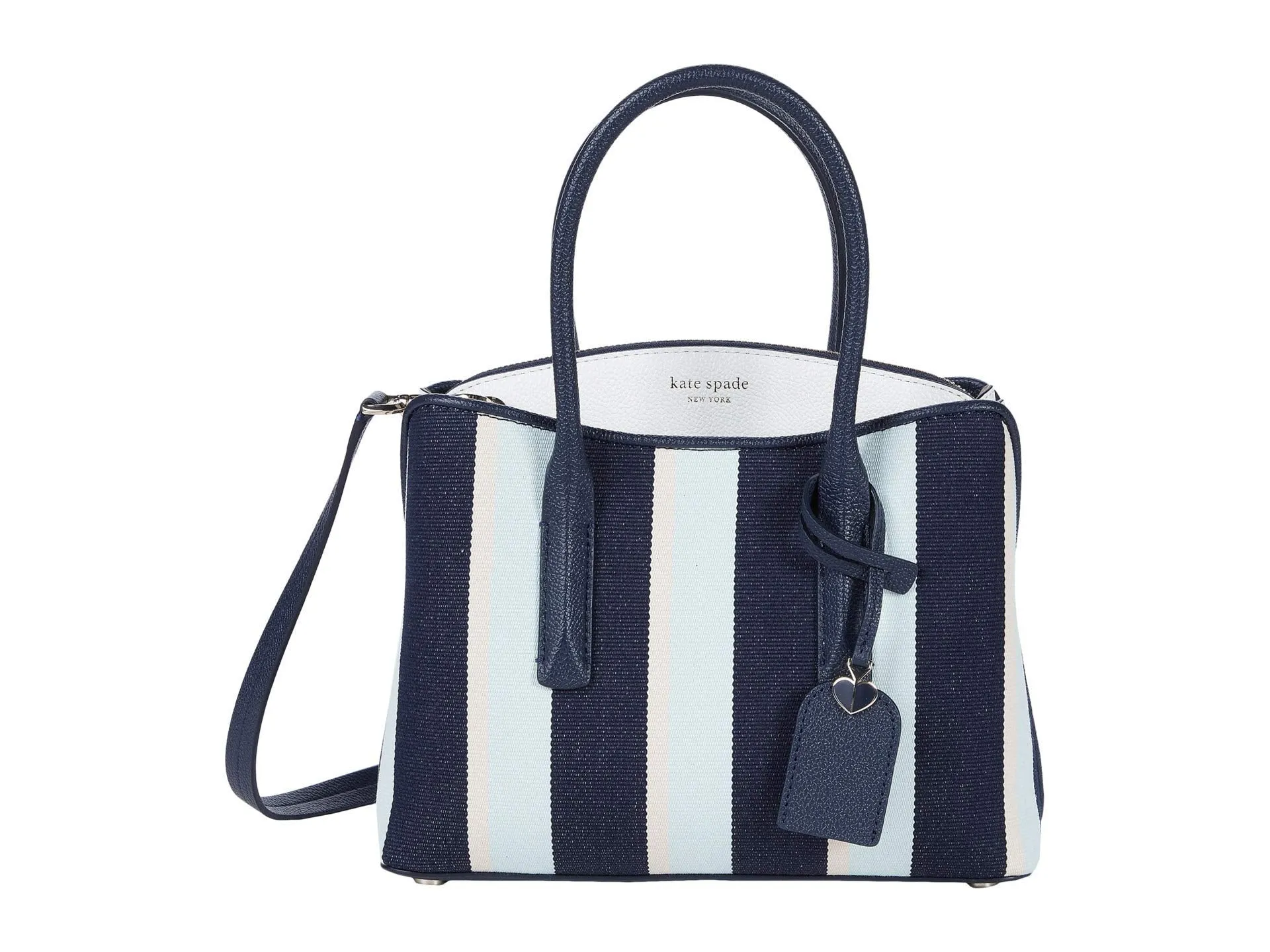 Kate Spade New York Margaux Canvas Stripe Medium Satchel Blazer Blue Multi One Size