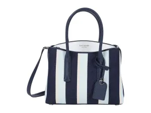 Kate Spade New York Margaux Canvas Stripe Medium Satchel Blazer Blue Multi One Size