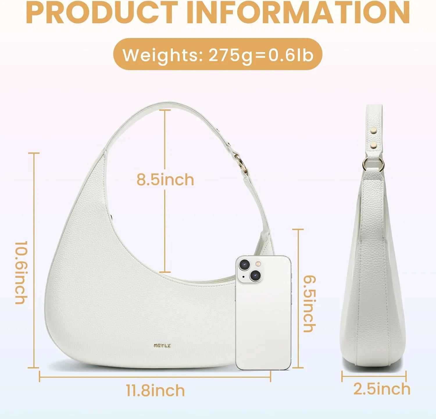 Keyli Shoulder Bag for Women Trendy Casual Leather Shoulder Purses lightweight Handbags Clutches with Zipper closure