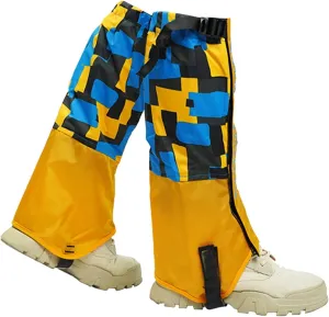 Kids Leg Gaiters,Adjustable Lightweight Shoes Gaiters,Breathable Snake Gaiters Boots,Polyester Perfect for Snow Trail Running Hiking Walking Mountain Climbing