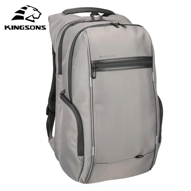 Kingsons 13 Inch External USB Charging Men's Backpack for Computer Bag Women Backpacks Waterproof Anti-theft School Bag
