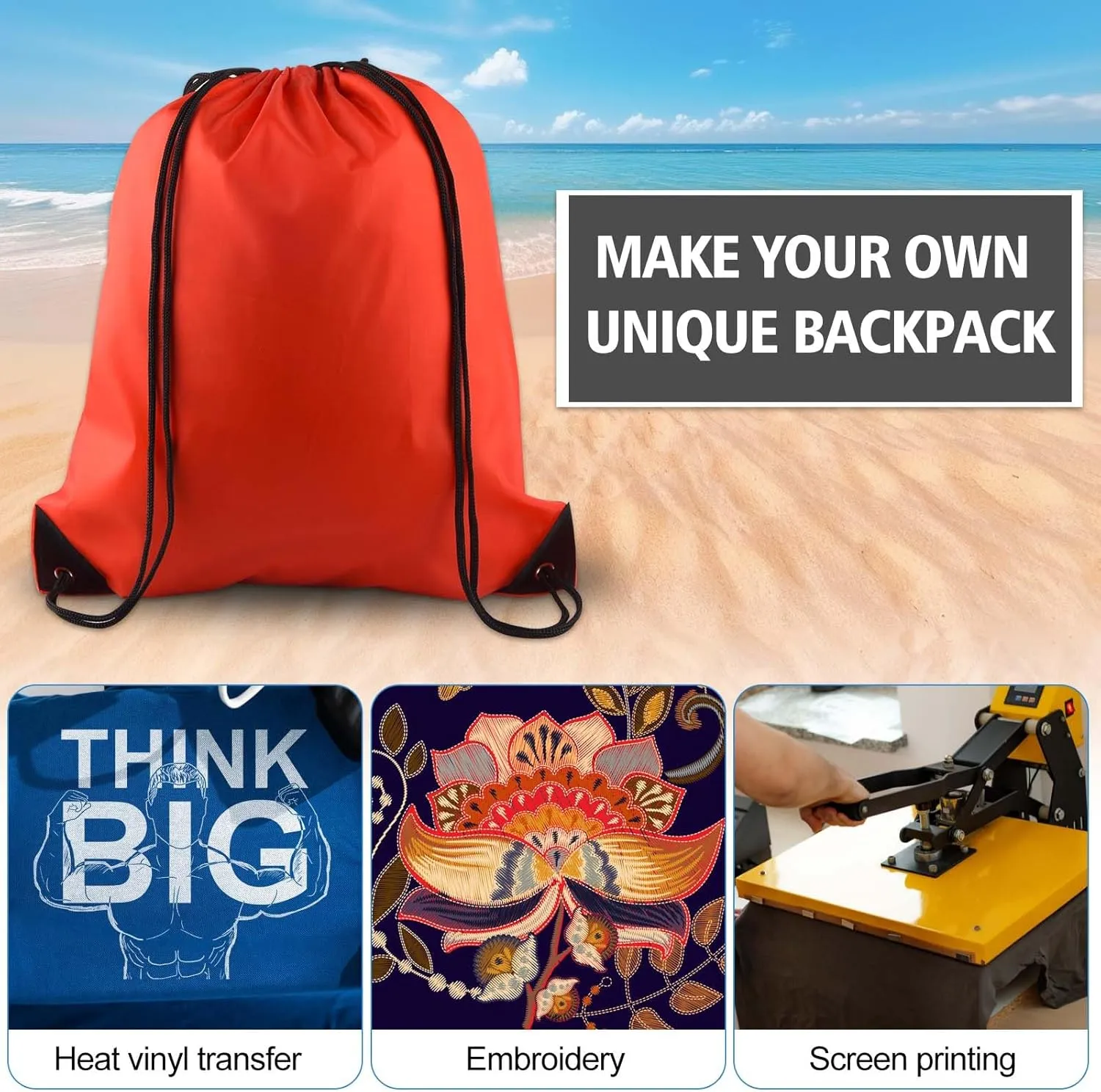 KUUQA 25Pcs Drawstring Backpack Bags String Backpack Sport Bag Sack Cinch Tote Gym Backpack Bulk for Gym Sport Traveling，Red