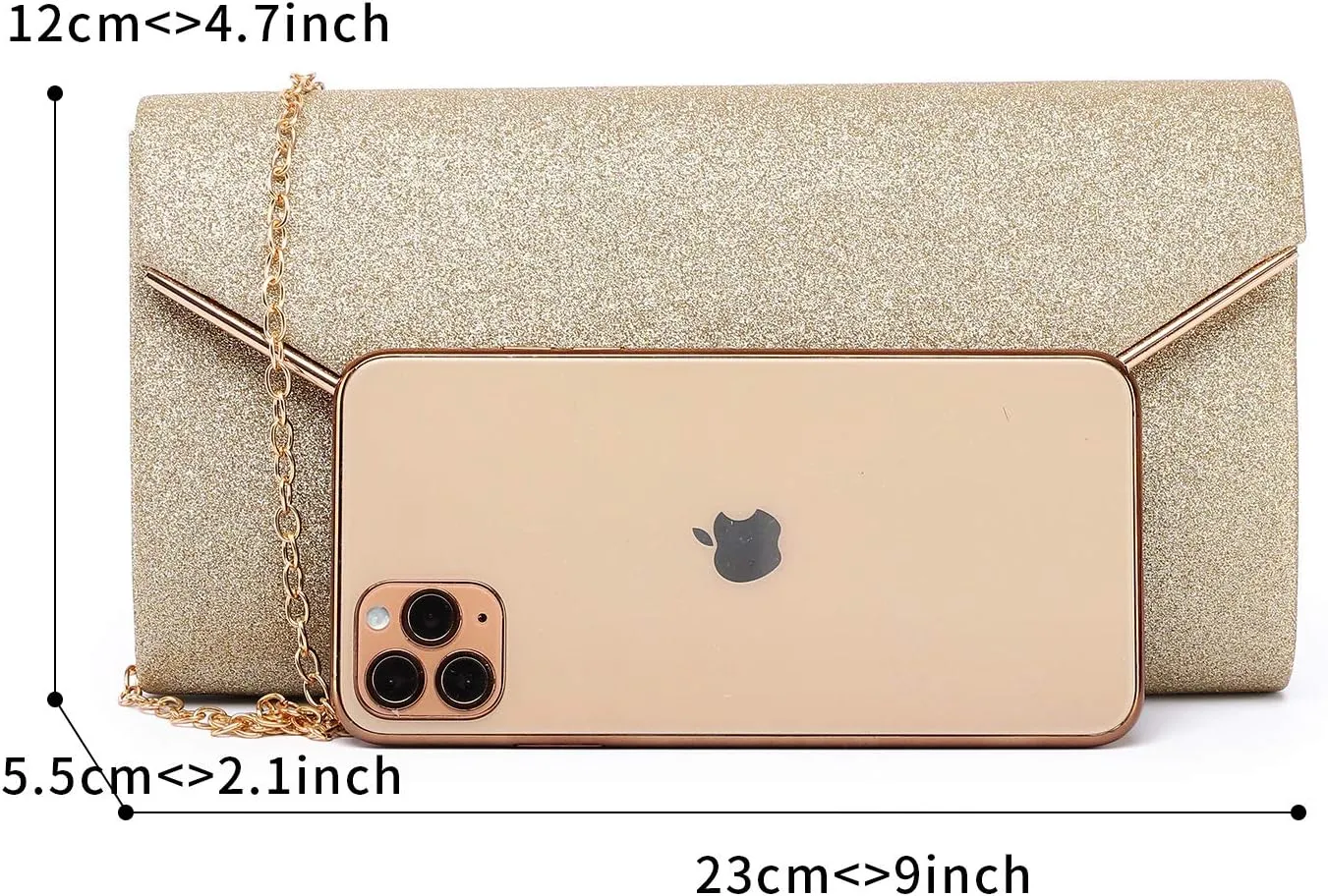 Labair Shining Envelope Clutch Purses for Women Evening Purses and Clutches For Wedding Party.