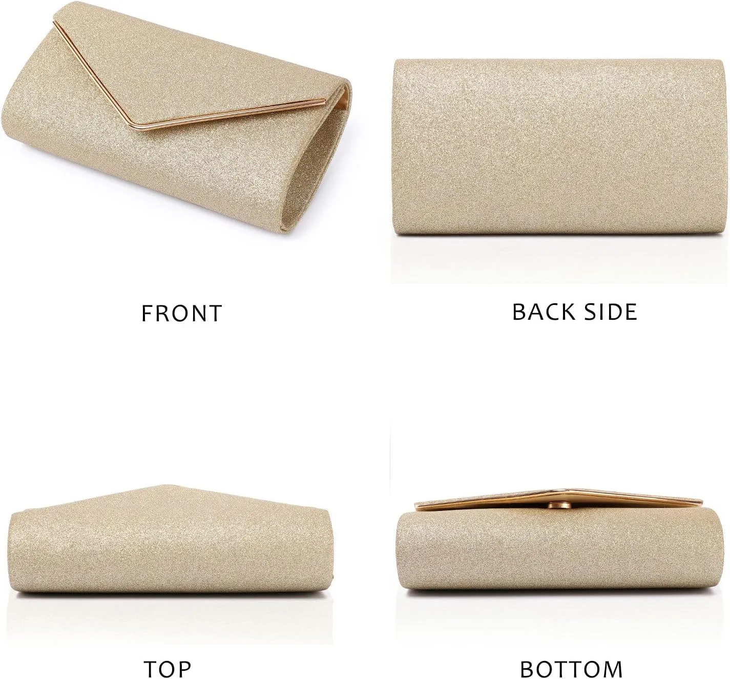 Labair Shining Envelope Clutch Purses for Women Evening Purses and Clutches For Wedding Party.