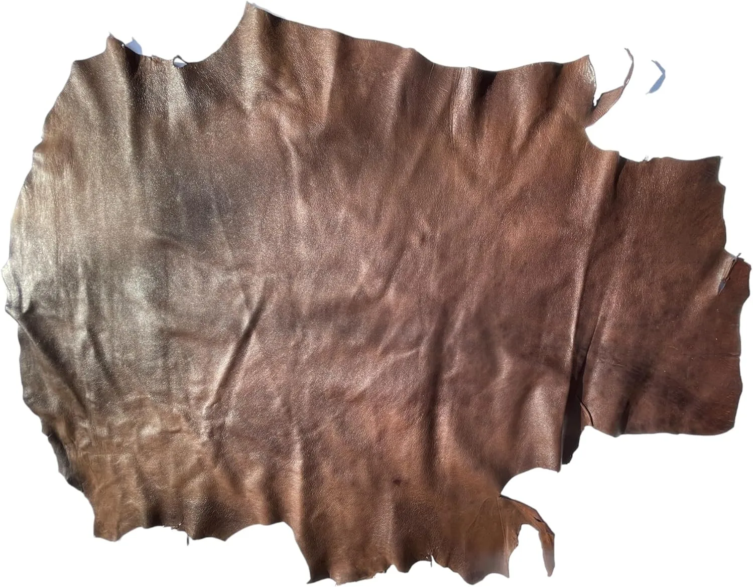 Lambskins Whole Lamb Leather hides in a Multiple of Colors 5-7 Square feet (Dark Brown)
