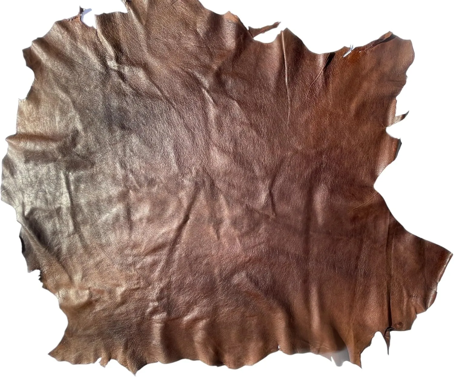 Lambskins Whole Lamb Leather hides in a Multiple of Colors 5-7 Square feet (Dark Brown)