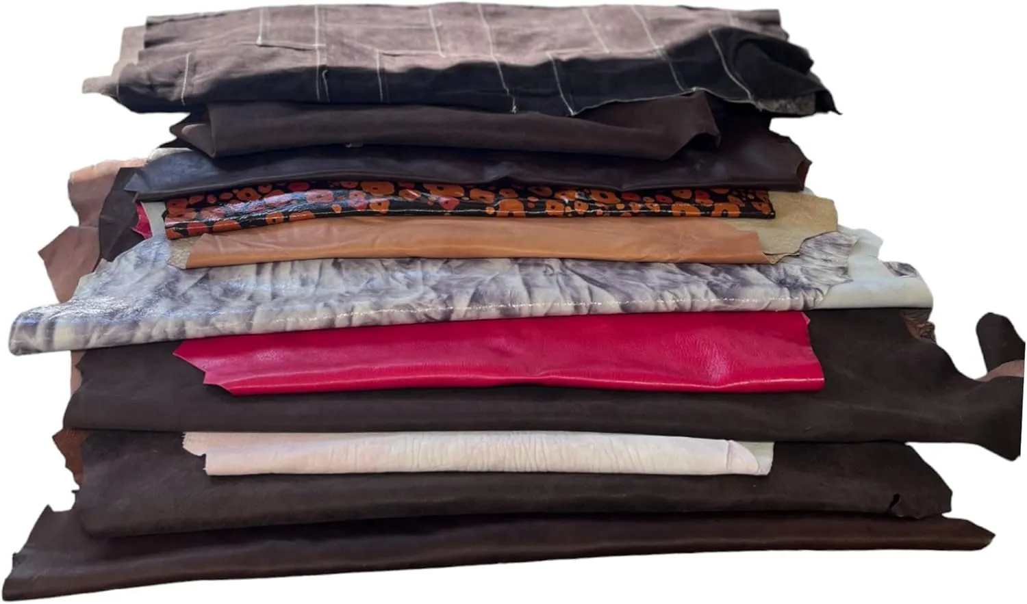 Lambskins Whole Lamb Leather hides in a Multiple of Colors 5-7 Square feet (Dark Brown)