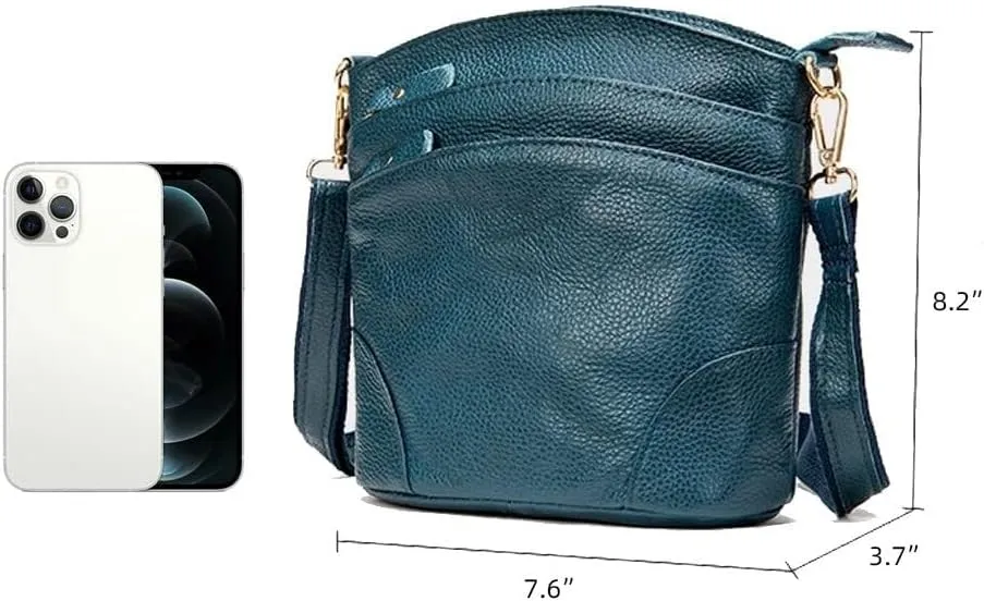 Large Capacity Hobo Handbag Leather Travel Messenger Satchel Crossbody for Women