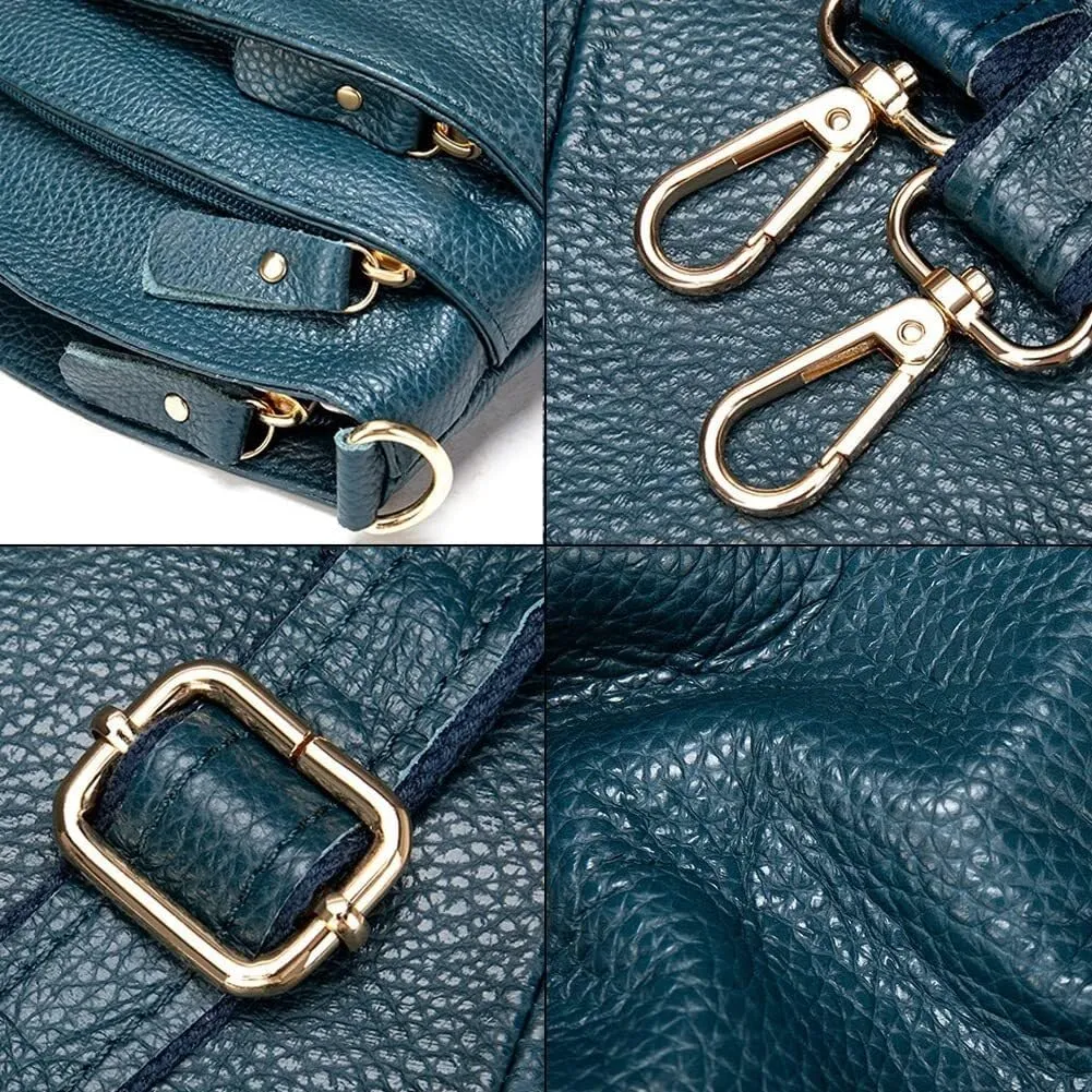 Large Capacity Hobo Handbag Leather Travel Messenger Satchel Crossbody for Women