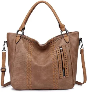 Large Capacity Shoulder Wallet Purse for Work Women’s Tote Handbag with Adjustable Strap Retro Hobo Crossbody