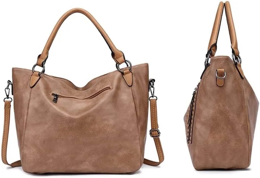 Large Capacity Shoulder Wallet Purse for Work Women’s Tote Handbag with Adjustable Strap Retro Hobo Crossbody