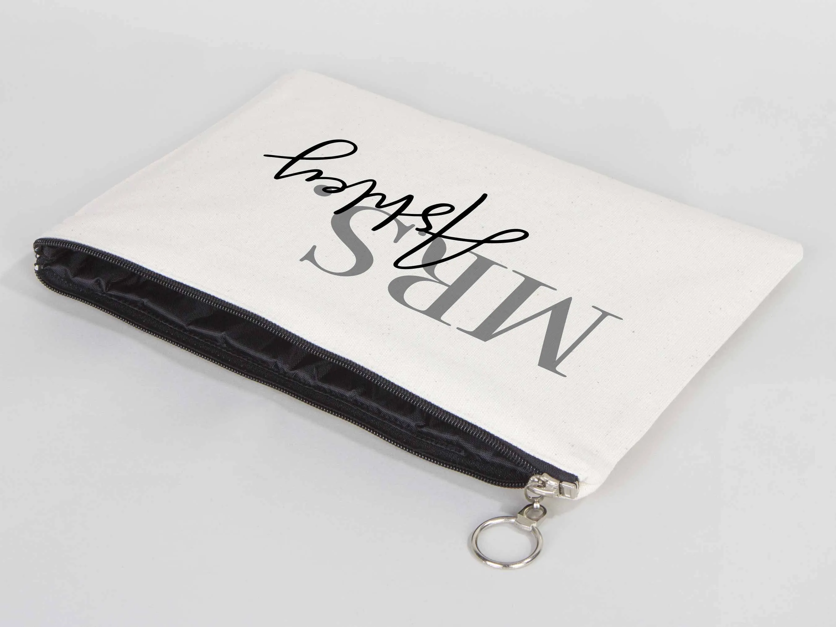 Large Clutch Bag For Wedding Gift 12"W x 8"H (30 cm x 21 cm) - Custom Cotton Big Clutch Bag - Wedding cotton clutch gift - Clutch Wedding Clutch Bagg
