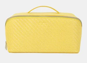 Large Herringbone Beauty Bag | Lemon