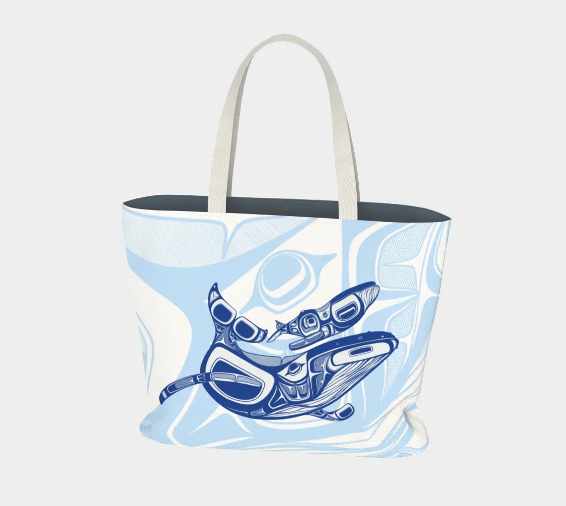 Large Tote Bag - Haida Humpback whales