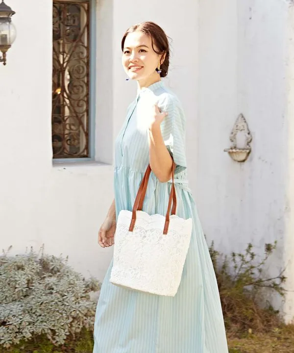 LE PUY Lace Inspired Tote Bag