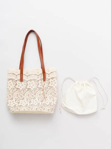 LE PUY Lace Inspired Tote Bag