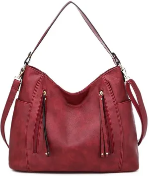 Leather Crossbody Handbag Roomy Work Women’s Tote Handbag Large Shoulder Purse