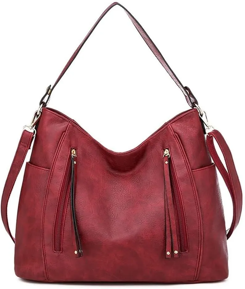 Leather Crossbody Handbag Roomy Work Women’s Tote Handbag Large Shoulder Purse