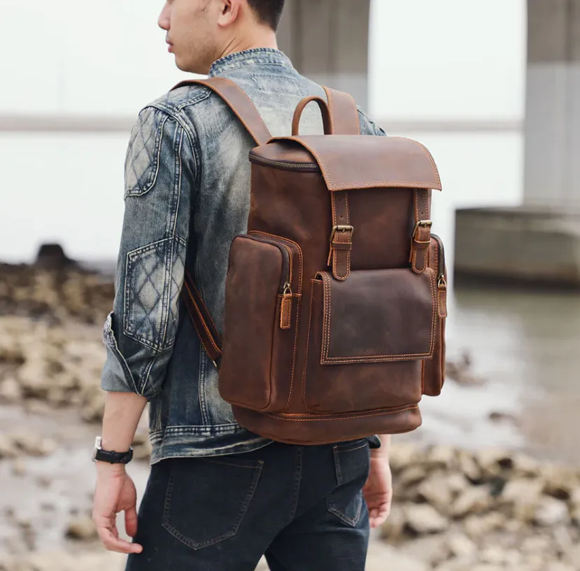 Leather Laptop Backpack | Lascaux