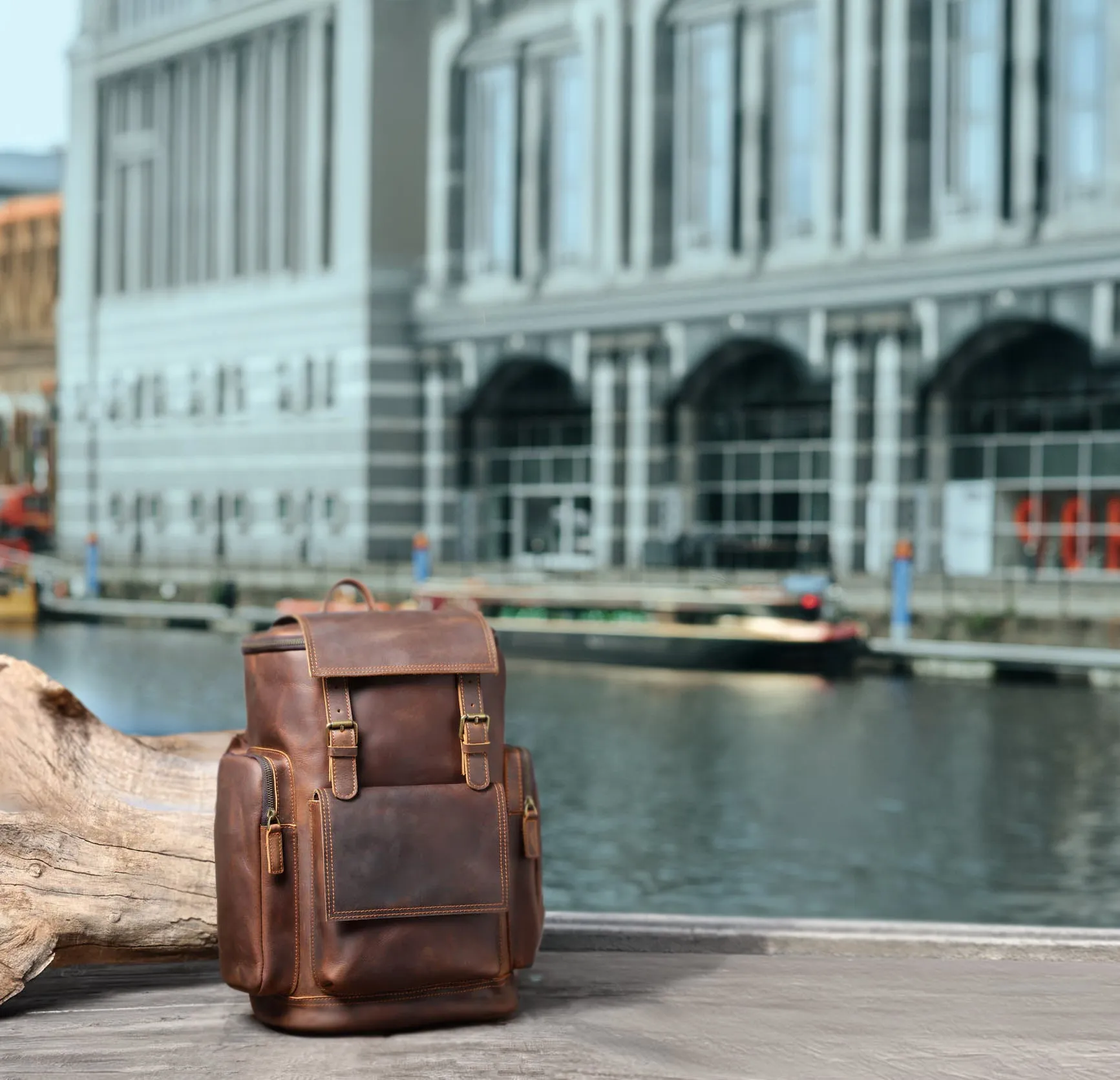 Leather Laptop Backpack | Lascaux