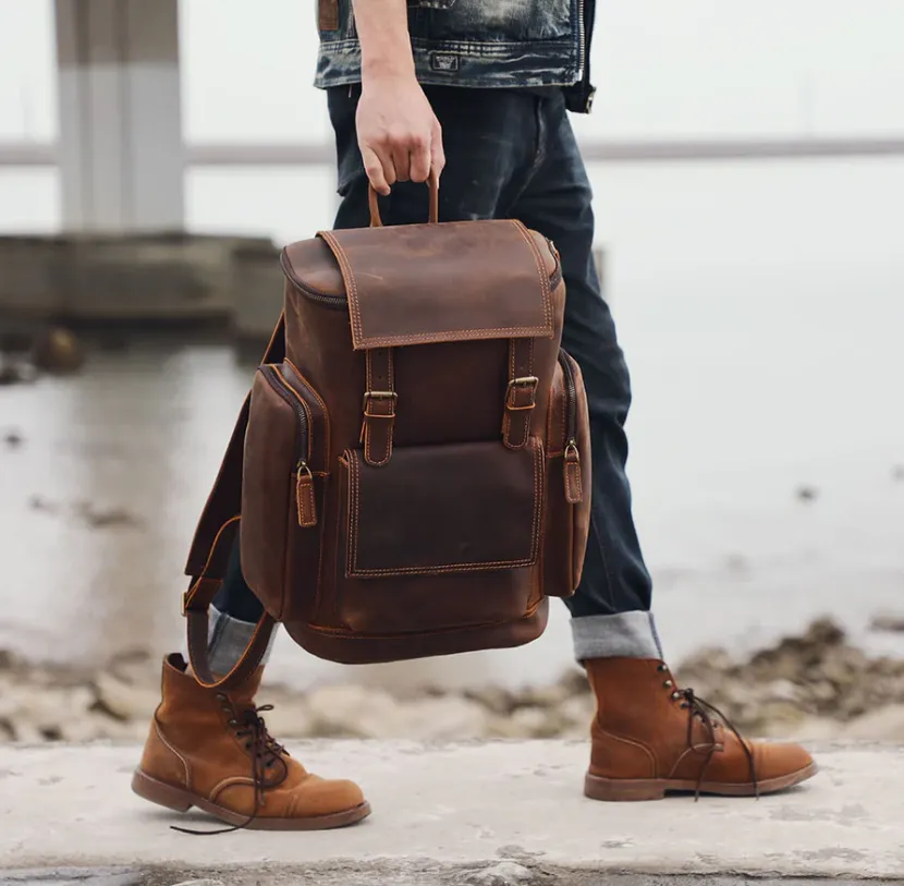 Leather Laptop Backpack | Lascaux