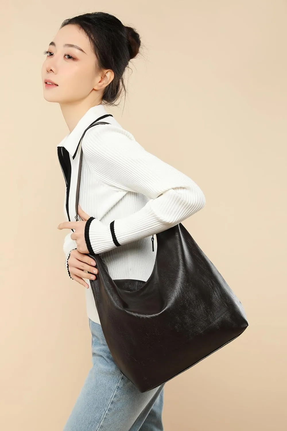 Leather Tote Bag, Oversized Hobo Bags, Large Tote Bag for Women Work, Vegan Leather Handbags Travel