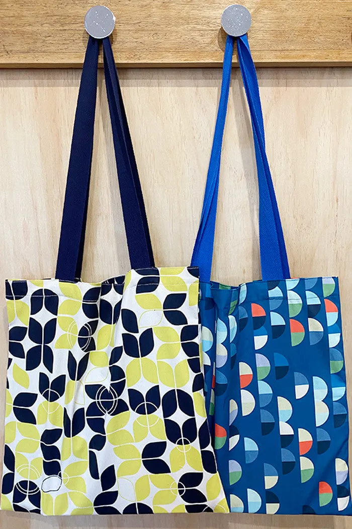 Library Bag | mini semi blue with blue straps