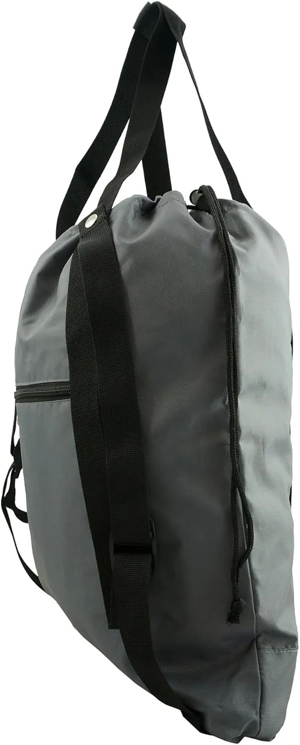 Lightweight Drawstring Backpack Convertible Tote Bag Grocery Shopping Tote Quality Shoulder Gym Bag Camo